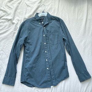 J.Crew Men’s Small Blue Checkered Long Sleeve Shirt